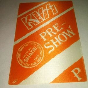 KISS Pre Show Backstage Pass 1990